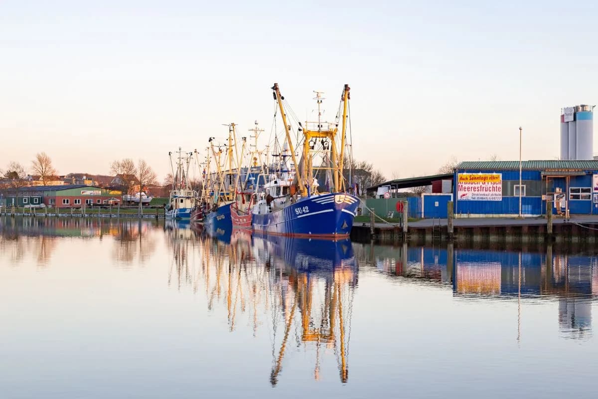 Krabbenkutter im Husumer Außenhafen