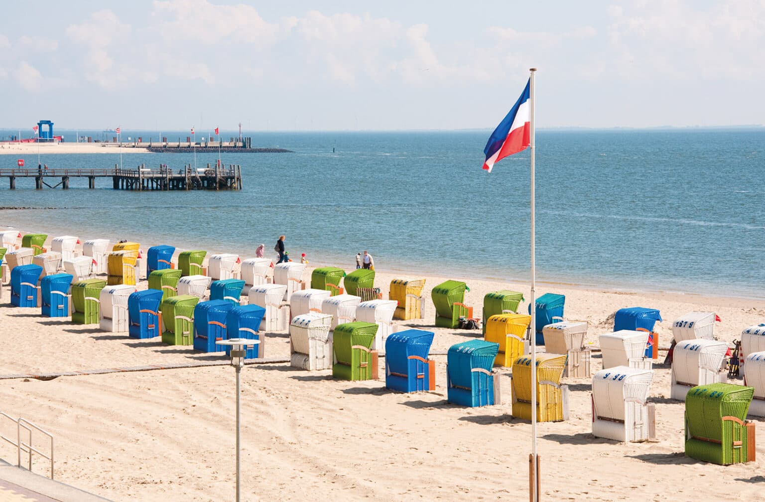 Strandkörbe auf der Insel Föhr
